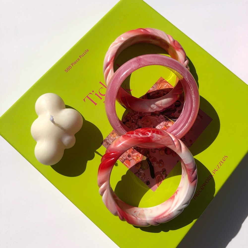 3 Swirled Bakelite Bracelets